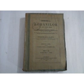 CHRONICA ROMANILOR - Gheorghie Sincai - tomul 3 - 1886